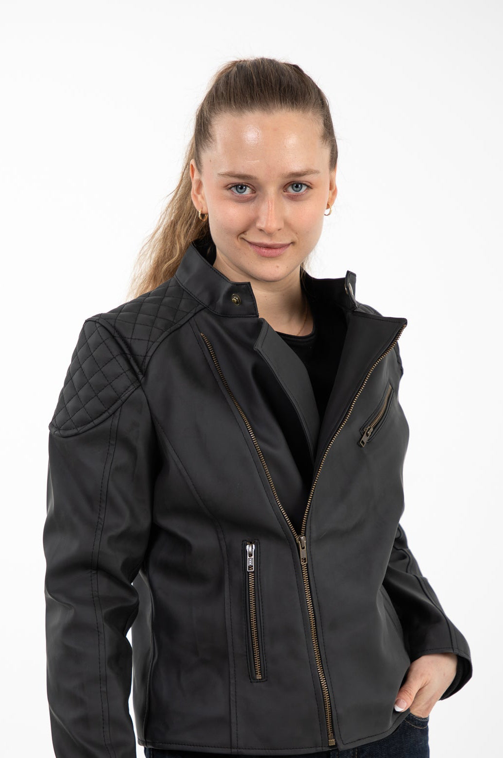 Moto Faux Leather Jacket