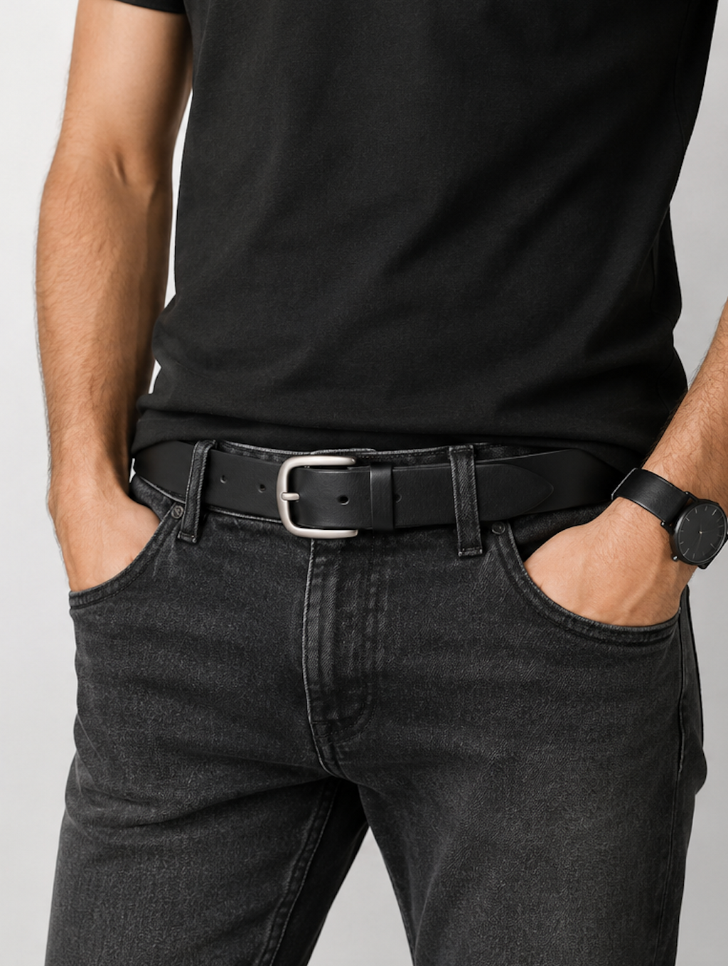 Leather belt